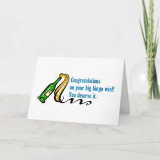 Bingowinnaar van gelukwensen kaart
