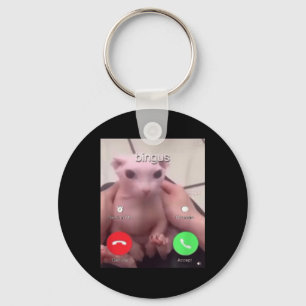 Bingus noemt haarloze sfinx kat Bingus kat M Sleutelhanger