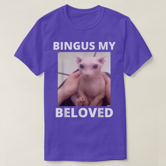 Bingus noemt mijn vermoeide, haarloze sphin Sphyn T-shirt (Design voorkant)