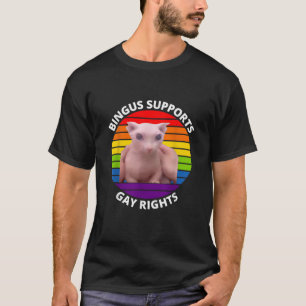 Bingus Steunt Homorechten Haarloze Sfinx Bingus  T-shirt