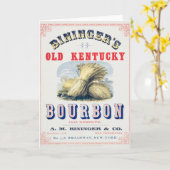 Bininger's Old Kentucky Bourbon 1849 Reserve. Kaart (Gele Bloem)