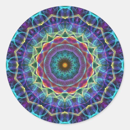 Binnen basische ondergrens ronde sticker (Voorkant)