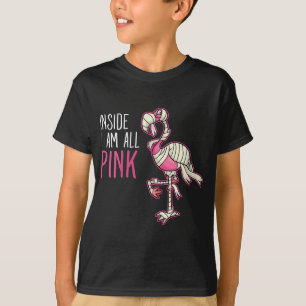 Binnen ben ik allemaal roze flamingo Funny Flami T-shirt