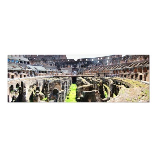 Binnen de Romeinse Colosseum Panorama Foto Afdruk (Voorkant)