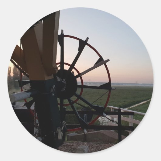 Binnen de windmolen ronde sticker (Voorkant)