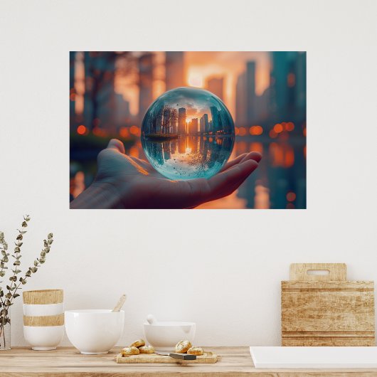 Binnen een bol poster (Keuken)