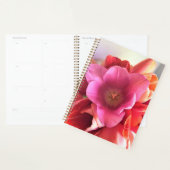 Binnen een roze tulp planner (Display)
