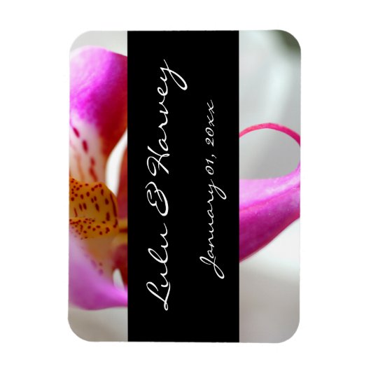Binnen een White Orchid Personal Weddenschap Magneet (Verticaal)