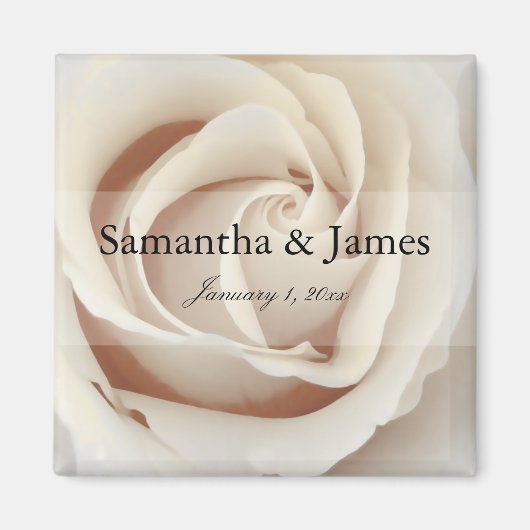 Binnen een witte ijsroos magneet (Voorkant)