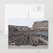 Binnen het Briefkaart van de Romeinse Colosseo (Voorkant / Achterkant)