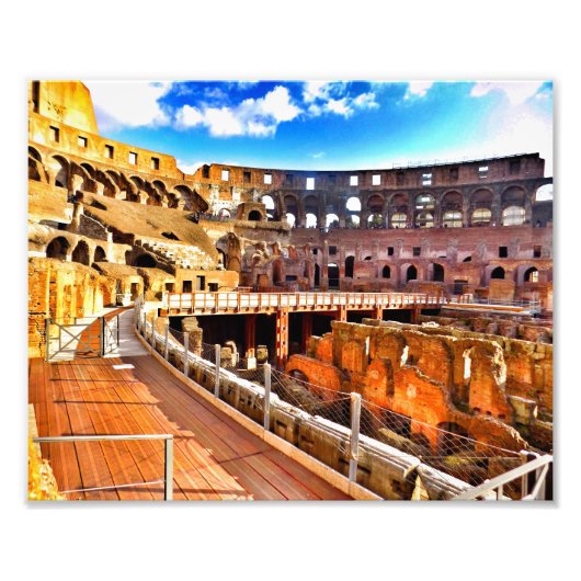 Binnen het Colosseum Foto Afdruk (Voorkant)