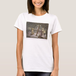 Binnen in een huis in Alaska (kleurengraving) T-shirt
