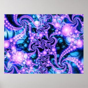 Binnen (koel) vallen - Psychedelic Fractal Poster