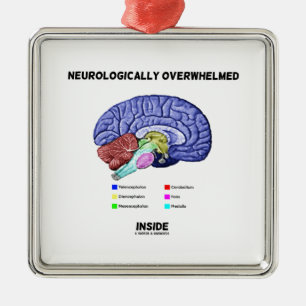 Binnen neurologisch Overweldigd (de Humor van Metalen Ornament