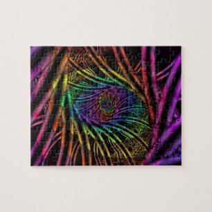 Binnen Rainbow Fractal Art Legpuzzel