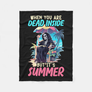 Binnen Sarcastisch Gotisch Skelet Halloween Fleece Deken