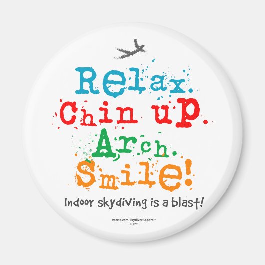 Binnen Skydiving is een Blast! Magneet (Voorkant)