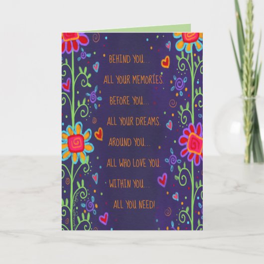 Binnen u Inspirerend offerte Afstuderen Kaart (Voorkant)