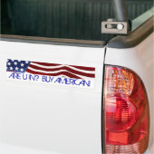 BINNEN U? KOOP AMERIKAANS! Old Glory Bumpersticker (Op Truck)