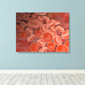 Binnen Uitzicht van de slagader met rode bloedcell Canvas Afdruk (Insitu (Houten vloer))