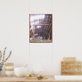 Binnenbalken en vloerbedekking van oude Barn Poster (Keuken)