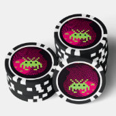 Binnendringende ruimtekoningen poker chips (Opstapeling)