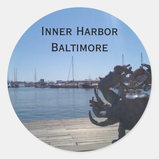 Binnenhaven Ronde Sticker (Voorkant)