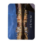 Binnenhaven 's nachts, Husum, Duitsland Magneet (Verticaal)