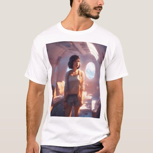 Binnenin een vliegtuig t-shirt (Voorkant)