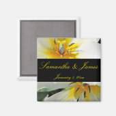 Binnenin White Lilies Personal Wedding Magneet (Voorkant / Achterkant)