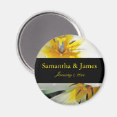 Binnenin White Lilies Personal Wedding Magneet (Voorkant / Achterkant)