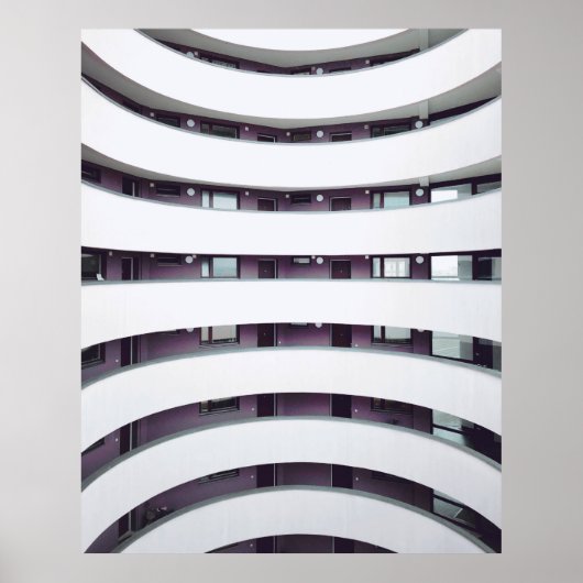 Binnenin wit gebouw poster (Voorkant)