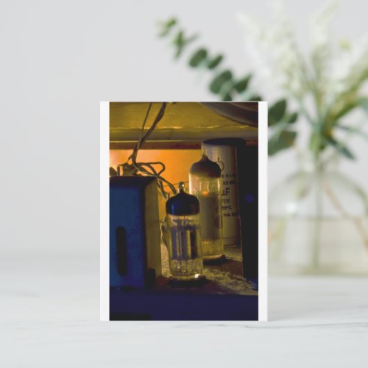 binnenkant oude radio briefkaart (Staand voorkant)