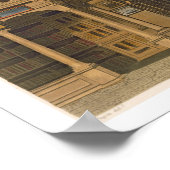 Binnenkant van de bibliotheek van Bodleian, afbeel Poster (Hoek)