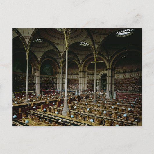 Binnenkant van de "Salle des Imprimes", 1868 Briefkaart (Voorkant)