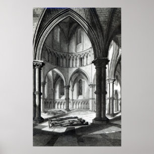 Binnenkant van de Temple Church Poster