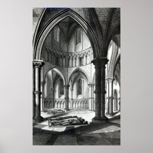 Binnenkant van de Temple Church Poster (Voorkant)