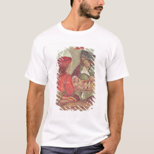 Binnenkant van een Inn, detail van backgammon spel T-shirt