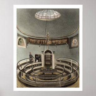 Binnenkant van het anatomietheater in Cambridge, v Poster