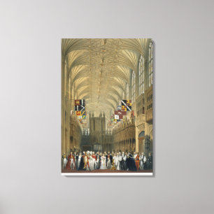 Binnenkant van St. George's Chapel, 1838 (kleurenl Canvas Afdruk