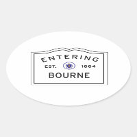 Binnenkomen van de stad Bourne MA Sign