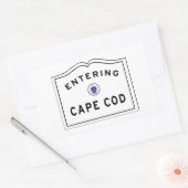 Binnenkomst Cape Cod Massachusetts Teken Welkom bi Rechthoekige Sticker (Envelop)