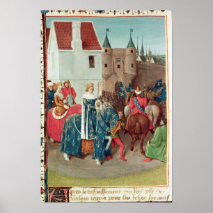 Binnenkomst in Parijs van koning Jean II Le Bon Poster