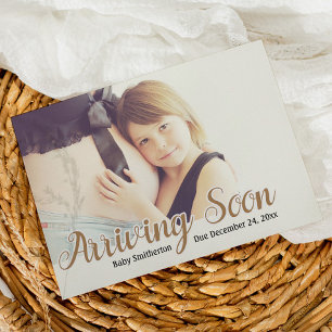 Binnenkort aankomen Zwangerschap Foto Aankondiging