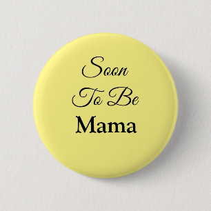Binnenkort Baby shower voor aangepaste mama-kleure Ronde Button 5,7 Cm