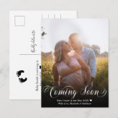 Binnenkort beschikbaar Foto Zwangerschap Aankondig Aankondigingskaart (Voorkant / Achterkant)