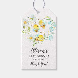 Binnenkort bijenfamilie van 3 Baby shower bij bije Cadeaulabel