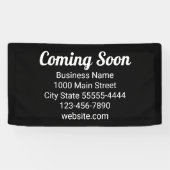 Binnenkort Black & White Business Spandoek (Horizontaal)