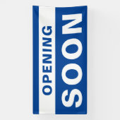 Binnenkort Business Blue White, groot, buitenshuis Spandoek (Verticaal)