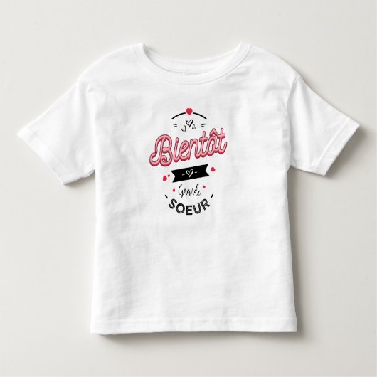 Binnenkort een grote zus kinder shirts (Voorkant)